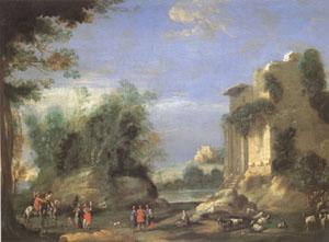 Napoletano, Filippo Landscape with Ruins and Figures (mk05)
